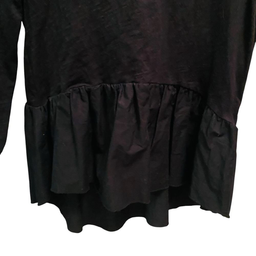 ENGLISH FACTORY Mixed Media Peplum Hem Top - Picture 3 of 4